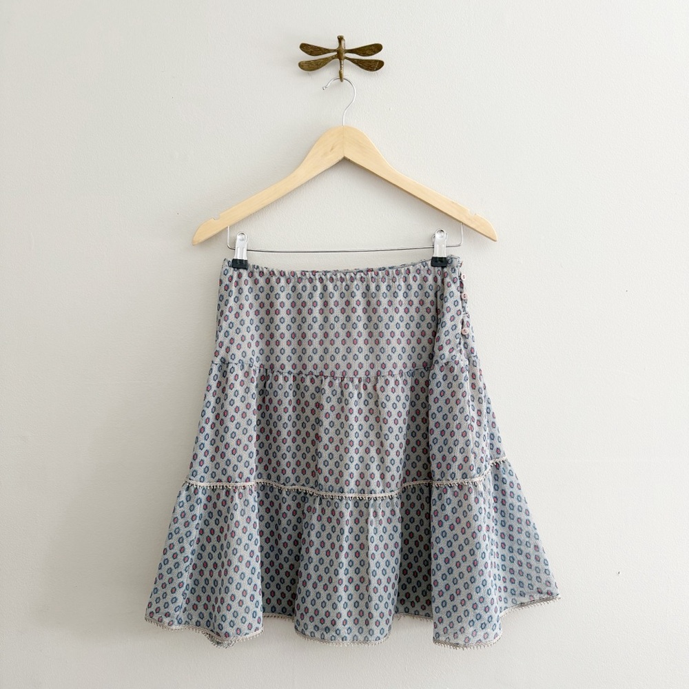 Vintage Free People Tiered Aline Mini Skirt